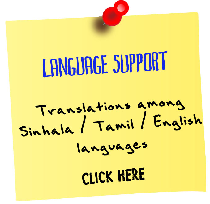 Sinhala Tamil English Translations and Content Writing
